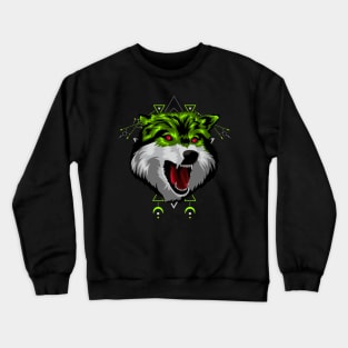 green wolf Crewneck Sweatshirt